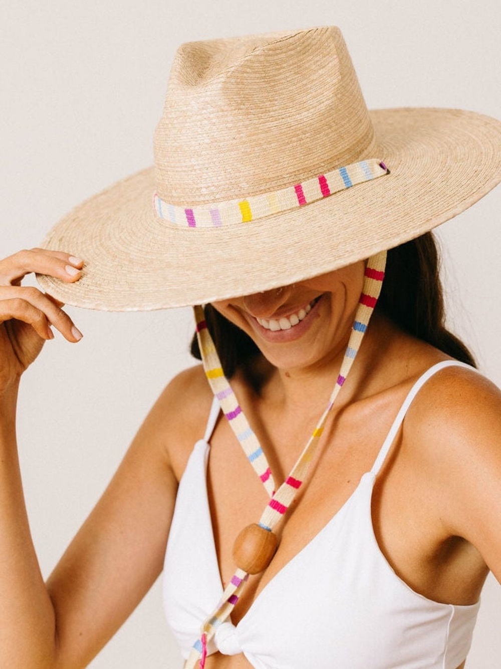 Pastel Stripe Removable Hat Strap - Picture 2 of 3